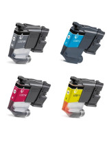 Multipack Drucker-Patronen kompatibel Brother (LC-521 VAL) BK+C+M+Y, Brother DCP-J 1260W/1300/1310/1313/1360/1460DW Multipack Drucker-Patronen kompatibel Brother (LC-521 VAL) BK+C+M+Y, Brother DCP-J 1260W/1300/1310/1313/1360/1460DW