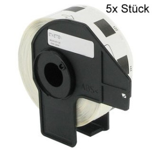 5 x Etiketten kompatible Brother (DK-11221), 23mm x 23mm, 1000 Etiketten/Rolle, weiss, permanent 5 x Etiketten kompatible Brother (DK-11221), 23mm x 23mm, 1000 Etiketten/Rolle, weiss, permanent