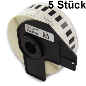 5 x Etiketten kompatible Brother (DK-22214), 12mm x 30,48m, 1 Rolle - 30,48 Meter, weiss, permanent 5 x Etiketten kompatible Brother (DK-22214), 12mm x 30,48m, 1 Rolle - 30,48 Meter, weiss, permanent