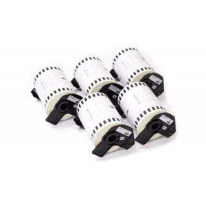 5 x Etiketten kompatible Brother (DK-22243), 102mm x 30,48m, 1 Rolle - 30,48 Meter, weiss, permanent 5 x Etiketten kompatible Brother (DK-22243), 102mm x 30,48m, 1 Rolle - 30,48 Meter, weiss, permanent