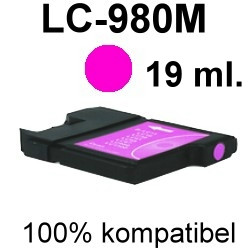 Drucker-Patrone kompatibel Brother (LC-980M) Magenta MFC-250C/255CW/290C/295CN/297C, DCP-145C/163C/165C/167C/195C/197C/365CN/373CW/375CW/377CW