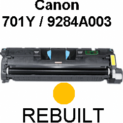 Toner-Patrone rebuilt Canon 701Y/9284A003, Yellow I-Sensys LBP-5200/MF-8180C, Laserbase MF-8180C, Lasershot LBP-5200/5200N