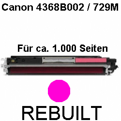 Toner-Patrone rebuilt Canon (729M/4368B002), Magenta, I Sensys LBP-7000 Series/LBP-7010 C/LBP-7018 C,Lasershot LBP-7000 Series Toner-Patrone rebuilt Canon (729M/4368B002), Magenta, I Sensys LBP-7000 Series/LBP-7010 C/LBP-7018 C,Lasershot LBP-7000 Series