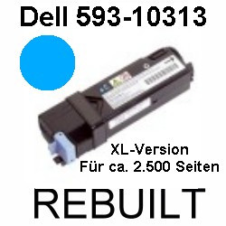 Toner-Patrone rebuilt Dell (593-10313) Cyan für Dell 2130CN/2135CN