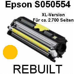 Toner-Patrone rebuilt Epson (C13S050554) Yellow für Epson Aculaser C-1600, CX-16/16DNF/16DTNF/16NF Toner-Patrone rebuilt Epson (C13S050554) Yellow für Epson Aculaser C-1600, CX-16/16DNF/16DTNF/16NF