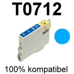 Drucker-Patrone kompatibel Epson (T071240/T0712) Cyan Epson Stylus D78/D92/D120, SX100/SX105/SX110/SX115/SX200/SX205/SX210/SX215/SX218/SX400/SX405/SX410/SX415/SX417/SX510W/SX515W/SX600FW/SX610FW, S20/S21 Drucker-Patrone kompatibel Epson (T071240/T0712) Cyan Epson Stylus D78/D92/D120, SX100/SX105/SX110/SX115/SX200/SX205/SX210/SX215/SX218/SX400/SX405/SX410/SX415/SX417/SX510W/SX515W/SX600FW/SX610FW, S20/S21