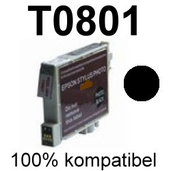 Drucker-Patrone kompatibel Epson (T080140/T0801) Black Epson Stylus Photo R265/R285/R360, RX560/RX585/RX595/RX685, PX650/PX660/PX700/PX710/PX720/PX730/PX800/PX810/PX820/PX830 Drucker-Patrone kompatibel Epson (T080140/T0801) Black Epson Stylus Photo R265/R285/R360, RX560/RX585/RX595/RX685, PX650/PX660/PX700/PX710/PX720/PX730/PX800/PX810/PX820/PX830