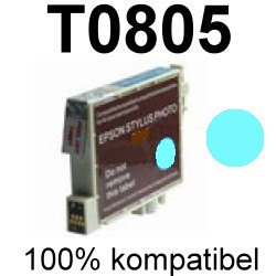 Drucker-Patrone kompatibel Epson (T080540/T0805) Cyan-Hell Epson Stylus Photo R265/R285/R360, RX560/RX585/RX595/RX685, PX650/PX660/PX700/PX710/PX720/PX730/PX800/PX810/PX820/PX830 Drucker-Patrone kompatibel Epson (T080540/T0805) Cyan-Hell Epson Stylus Photo R265/R285/R360, RX560/RX585/RX595/RX685, PX650/PX660/PX700/PX710/PX720/PX730/PX800/PX810/PX820/PX830