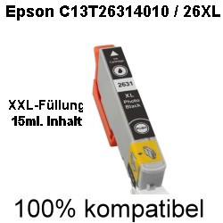 Drucker-Patrone kompatibel Epson (C13T26314010/26XL) Black-Hell Expression Premium XP-600/605/700/800 Drucker-Patrone kompatibel Epson (C13T26314010/26XL) Black-Hell Expression Premium XP-600/605/700/800