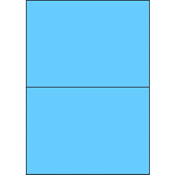 Papier-Etiketten, 210x148 mm, blau, 100 Etiketten, 50 Blatt A4 / Pack