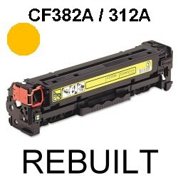 Toner-Patrone rebuilt HP (CF382A/312A) Yellow Color LaserJet Pro MFP M-470Series/476DN/476DW/476NW Toner-Patrone rebuilt HP (CF382A/312A) Yellow Color LaserJet Pro MFP M-470Series/476DN/476DW/476NW