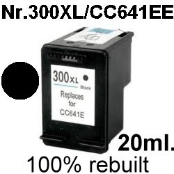 Drucker-Patrone rebuilt HP (NO.300XL/CC641EE) Black HP DeskJet F-2400Series/2410/2420/2430/2440/2480/2492/4200Series/4210/4224/4230/4235/4240/4272/4275/4280/4424/4435/4440/4450/4470/4472/4480/4492/4500Series/4580, HP Photosmart C-4600Series/4610/4635/4640 Drucker-Patrone rebuilt HP (NO.300XL/CC641EE) Black HP DeskJet F-2400Series/2410/2420/2430/2440/2480/2492/4200Series/4210/4224/4230/4235/4240/4272/4275/4280/4424/4435/4440/4450/4470/4472/4480/4492/4500Series/4580, HP Photosmart C-4600Series/4610/4635/4640