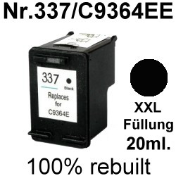 Drucker-Patrone rebuilt HP (NO.337/C9364EE) Black HP PhotoSmart-2500Series/2570/2575/8000Series/8030/8049/8050/8700Series/8750/C4100Series/C4110/C4140/C4150/C4170/C4175/C4180/C4190/D5060/D5065/D5100Series/D5145/D5155/D5160 Drucker-Patrone rebuilt HP (NO.337/C9364EE) Black HP PhotoSmart-2500Series/2570/2575/8000Series/8030/8049/8050/8700Series/8750/C4100Series/C4110/C4140/C4150/C4170/C4175/C4180/C4190/D5060/D5065/D5100Series/D5145/D5155/D5160
