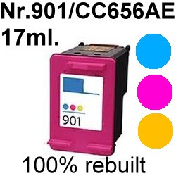 Drucker-Patrone rebuilt HP (Nr.901XL/CC656AE) Color HP OfficeJet-4500/4500Wireless/J-4500Series/J-4524/J-4540/J-4550/J-4580/J-4600Series/J-4624/J-4680/J-4680C Drucker-Patrone rebuilt HP (Nr.901XL/CC656AE) Color HP OfficeJet-4500/4500Wireless/J-4500Series/J-4524/J-4540/J-4550/J-4580/J-4600Series/J-4624/J-4680/J-4680C