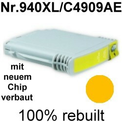 Drucker-Patrone rebuilt HP (NO.940XL/C4909AE) Yellow mit Chip HP OfficeJet Pro-8000 Enterprise/8000 Wireless/8500/8500A Plus/8500A Premium/8500 Premier/8500 Wireless Drucker-Patrone rebuilt HP (NO.940XL/C4909AE) Yellow mit Chip HP OfficeJet Pro-8000 Enterprise/8000 Wireless/8500/8500A Plus/8500A Premium/8500 Premier/8500 Wireless