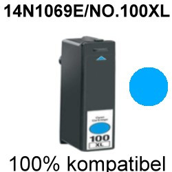 Drucker-Patrone kompatibel Lexmark (14N1093E/NO.100XL) Cyan Impact S-301/302/305/308, Interact S-602/605/608, Interpret S-402/405/408, Intution S-502/505/508, Prestige Pro-802/805/808, Prevail Pro-702/705/706/708/709 Drucker-Patrone kompatibel Lexmark (14N1093E/NO.100XL) Cyan Impact S-301/302/305/308, Interact S-602/605/608, Interpret S-402/405/408, Intution S-502/505/508, Prestige Pro-802/805/808, Prevail Pro-702/705/706/708/709