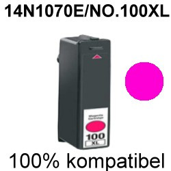 Drucker-Patrone kompatibel Lexmark (14N1094E/NO.100XL) Magenta Impact S-301/302/305/308, Interact S-602/605/608, Interpret S-402/405/408, Intution S-502/505/508, Prestige Pro-802/805/808, Prevail Pro-702/705/706/708/709 Drucker-Patrone kompatibel Lexmark (14N1094E/NO.100XL) Magenta Impact S-301/302/305/308, Interact S-602/605/608, Interpret S-402/405/408, Intution S-502/505/508, Prestige Pro-802/805/808, Prevail Pro-702/705/706/708/709