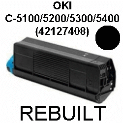 Toner-Patrone rebuilt Oki (42127408) Black C-5100/5200/5300/5400,C5100/C5200/C5300/C5400 Toner-Patrone rebuilt Oki (42127408) Black C-5100/5200/5300/5400,C5100/C5200/C5300/C5400