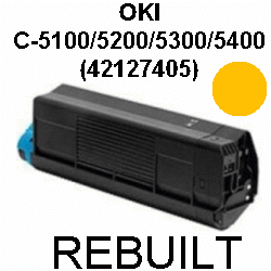 Toner-Patrone rebuilt Oki (42127405) Yellow C-5100/5200/5300/5400,C5100/C5200/C5300/C5400 Toner-Patrone rebuilt Oki (42127405) Yellow C-5100/5200/5300/5400,C5100/C5200/C5300/C5400