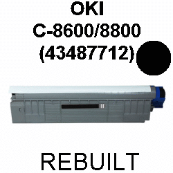 Toner-Patrone rebuilt Oki (43487712) Black C8600/C8800/C-8600/8800 Toner-Patrone rebuilt Oki (43487712) Black C8600/C8800/C-8600/8800