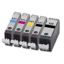 5-er Multipack Drucker-Patrone kompatibel Canon (PGI-520/CLI-521) BK/PBK/C/M/Y 5-er Multipack Drucker-Patrone kompatibel Canon (PGI-520/CLI-521) BK/PBK/C/M/Y