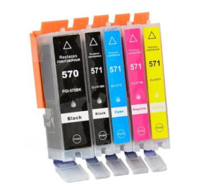 5-er Multipack Drucker-Patrone kompatibel Canon (PGI-570XL/CLI-571XL) BK/PBK/C/M/Y 5-er Multipack Drucker-Patrone kompatibel Canon (PGI-570XL/CLI-571XL) BK/PBK/C/M/Y