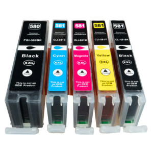 5-er Multipack Drucker-Patrone kompatibel Canon (PGI-580XXL/CLI-581XXL) BK/PBK/C/M/Y/M TR 7550, TR 8550, TS 6150 5-er Multipack Drucker-Patrone kompatibel Canon (PGI-580XXL/CLI-581XXL) BK/PBK/C/M/Y/M TR 7550, TR 8550, TS 6150