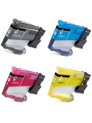 Multipack Drucker-Patronen kompatibel Brother (LC-527 VAL) BK+C+M+Y, Brother MFC-J 4350DW/4550DW/6760DW/6960DW/6975DW/6977DW