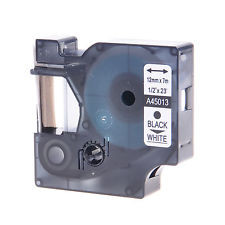 Schriftband Dymo D1, Schwarz auf Weiss, (45013), 12mm x 7m