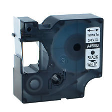 Schriftband Dymo D1, Schwarz auf Weiss, (45803), 19mm x 7m Schriftband Dymo D1, Schwarz auf Weiss, (45803), 19mm x 7m