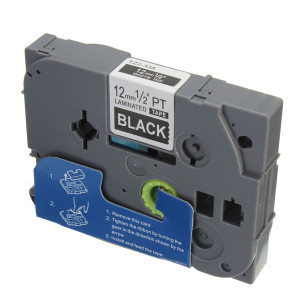 Brother P-Touch, weiss auf schwarz, 12mm x 8m, laminiert, TZe-335, (TZ335) Brother P-Touch, weiss auf schwarz, 12mm x 8m, laminiert, TZe-335, (TZ335)