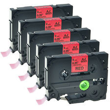 5 x kompatible Brother TZe-421, (TZ421) P-Touch, schwarz auf rot, 9mm x 8m, laminiert 5 x kompatible Brother TZe-421, (TZ421) P-Touch, schwarz auf rot, 9mm x 8m, laminiert