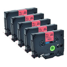 5 x kompatible Brother TZe-431, (TZ431) P-Touch, schwarz auf rot, 12mm x 8m, laminiert 5 x kompatible Brother TZe-431, (TZ431) P-Touch, schwarz auf rot, 12mm x 8m, laminiert