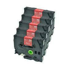 5 x kompatible Brother TZe-435, (TZ435) P-Touch, weiss auf rot, 12mm x 8m, laminiert 5 x kompatible Brother TZe-435, (TZ435) P-Touch, weiss auf rot, 12mm x 8m, laminiert