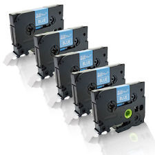 5 x kompatible Brother TZe-535, (TZ535) P-Touch, weiss/blau, 12mm, laminiert 5 x kompatible Brother TZe-535, (TZ535) P-Touch, weiss/blau, 12mm, laminiert