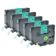 5 x kompatible Brother TZe-731, (TZ731) P-Touch, schwarz auf grün, 12mm x 8m, laminiert 5 x kompatible Brother TZe-731, (TZ731) P-Touch, schwarz auf grün, 12mm x 8m, laminiert