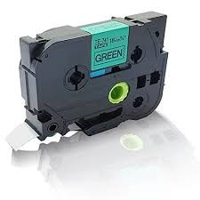 Brother P-Touch, schwarz auf grün, 18mm x 8m, laminiert, TZe-741, (TZ741) Brother P-Touch, schwarz auf grün, 18mm x 8m, laminiert, TZe-741, (TZ741)