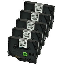 5 x kompatible Brother TZe-931, (TZ931) P-Touch, Black On Silver, 12mm x 8m 5 x kompatible Brother TZe-931, (TZ931) P-Touch, Black On Silver, 12mm x 8m