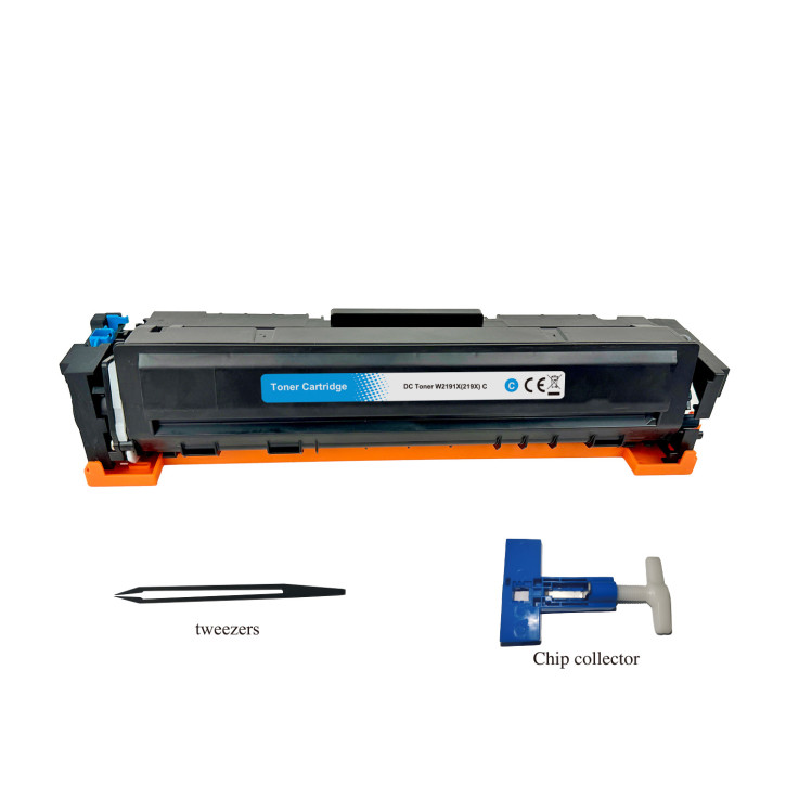 Toner-Patrone rebuilt HP (W2191X / 219X) Cyan, 2.500 Seiten, HP Color LaserJet Pro-3302DN/DNG/DW/DWE, MFP-3300, 3302 Series