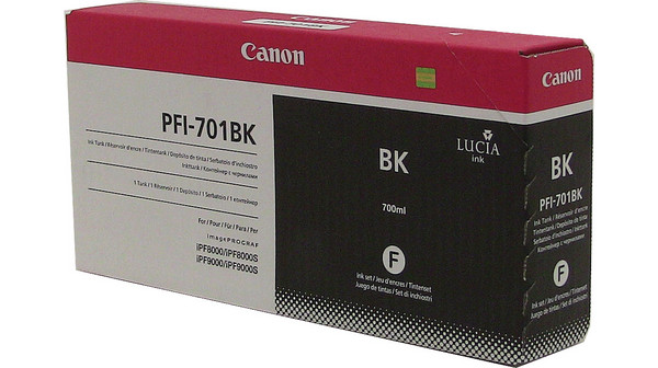Original Canon PFI-701BK (0900B001) Black, Inhalt 700ml (Sonderaktion)