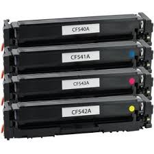 SET Toner kompatibel HP (CF540A/CF541A/CF542A/CF543A, 203A) HP CLJ Pro M-254/281