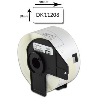 Adressetiketten groß Brother (DK-11208), 38mm x 90mm, 400 Etiketten/Rolle, weiss, permanent