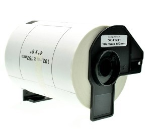 Mehrzweck-Etiketten Brother (DK-11241), 102 x 150mm, 200 Etiketten/Rolle, weiss, permanent