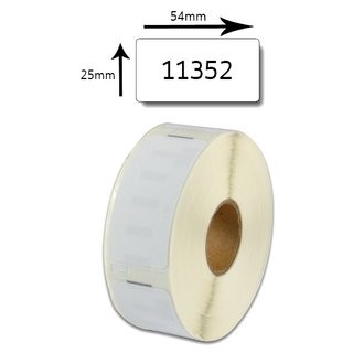 Rücksendeetiketten Dymo 11352, 25mm x 54mm, 500 Etiketten/Rolle, weiss, permanent