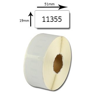 Mehrzweck-Etiketten Dymo 11355, 19mm x 51mm, 500 Etiketten/Rolle, weiss, permanent