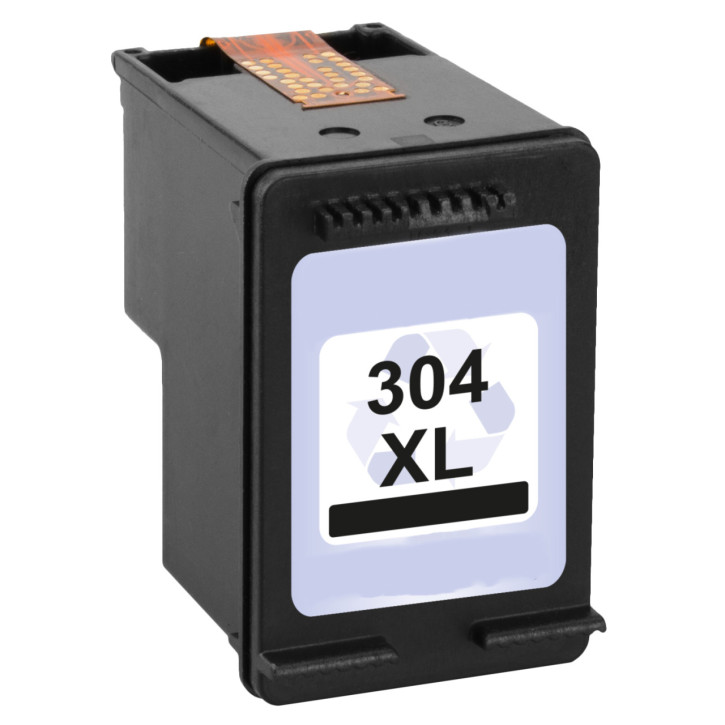 Drucker-Patrone rebuilt HP (Nr.304XL/N9K08AE) Black HP DeskJet 2620, 2630, 2632, 2633, 3700, 3720, 3720 blue, 3720 seagrass, 3730, 3732, 3735, INK Advantage 3700 MFP HP Envy 5020 All ln One, 5030 All ln One, 5032 All ln One