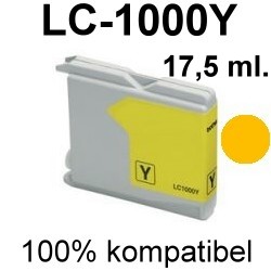 Drucker-Patrone kompatibel Brother (LC-1000Y) Yellow MFC-240C/440CN/465CN/660CN/665CW/680CN/685CW/845CW/885CW/3360C/5460CN/5860CN, DCP-130C/330C/350C/353C/357C/535CN/540CN/560CN/680CN/750CW/770CW, Fax-1355/1360/1460/1560, Intellifax-1360/1860C/1960C/2480C