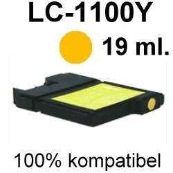 Drucker-Patrone kompatibel Brother (LC-1100Y) Yellow MFC-490CW/790CW/795CW/990CW/5490CN/5890CN/5895CW/6490CW/6690CW/6890CDW/J615W, DCP-185C/383C/385C/387C/395CN/585CW/6690CW/J715W