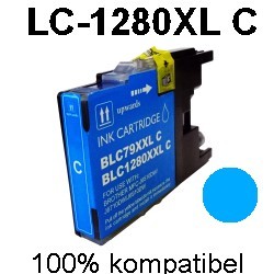 Drucker-Patrone kompatibel Brother (LC-1280C) Cyan MFC-J 5910DW/MFC-J 6510DW/MFC-J 6710DW/MFC-J 6910DW