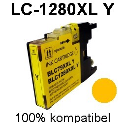 Drucker-Patrone kompatibel Brother (LC-1280Y) Yellow MFC-J 5910DW/MFC-J 6510DW/MFC-J 6710DW/MFC-J 6910DW